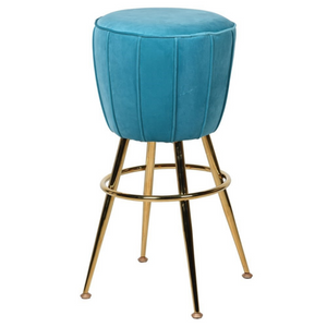 Turquoise Velvet Bar Stool www.lilybloom.ie nationwide delivery