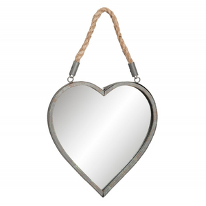 Wall Hanging Rope Heart Mirror nationwide delivery www.lilybloom.ie
