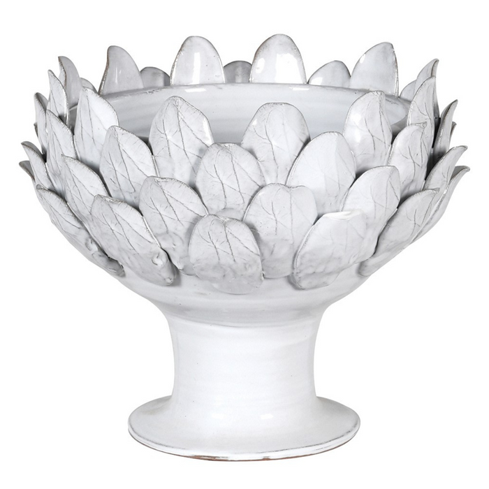 White Ceramic Artichoke Bowl