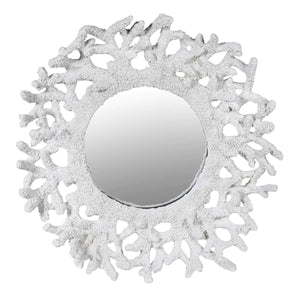 White Faux Coral Wall Mirror nationwide delivery www.lilybloom.ie