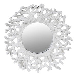 White Faux Coral Wall Mirror nationwide delivery www.lilybloom.ie