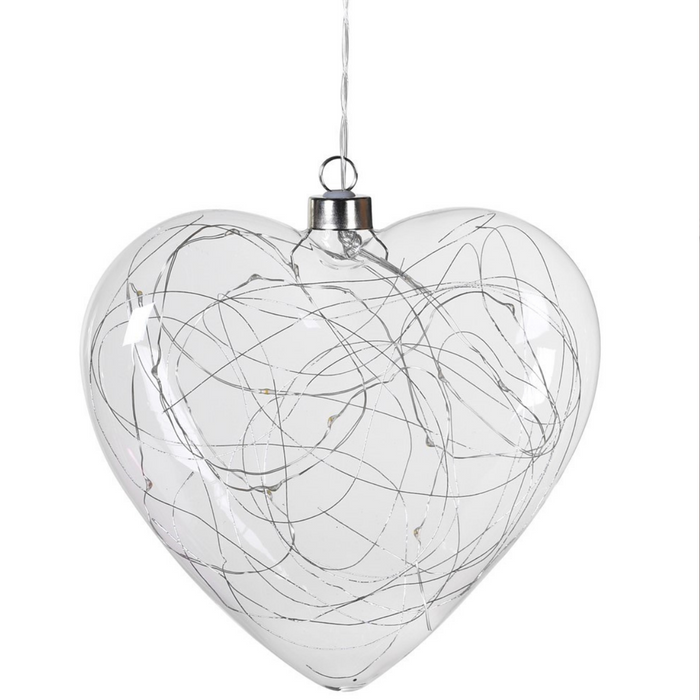 White LED Hanging Heart Light