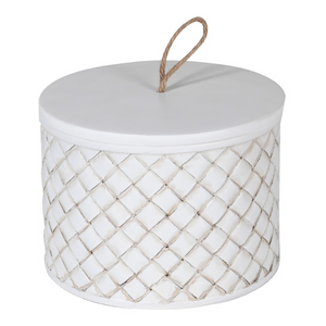 White Lattice Lidded Jar nationwide delivery www.lilybloom.ie