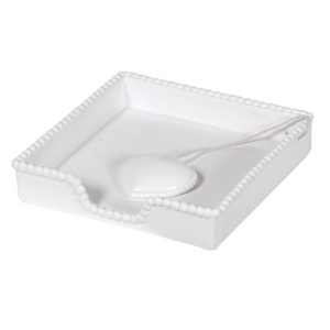 White Napkin Tray with Heart nationwide delivery www.lilybloom.ie