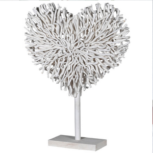 _White Twig Heart On Stand nationwide delivery www.lilybloom.ie
