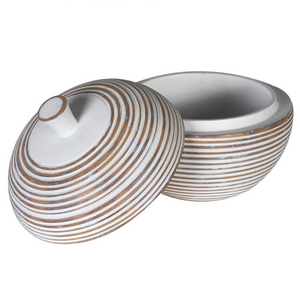 White Washed Ribbed Jar nationwide delivery www.lilybloom.ie
