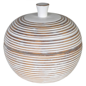 White Washed Ribbed Jar nationwide delivery www.lilybloom.ie