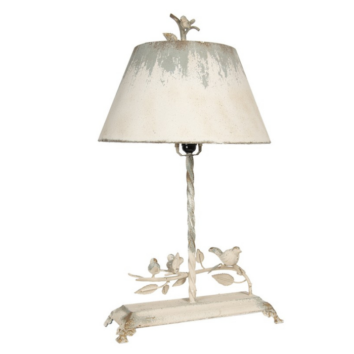 White & Grey Bird table Lamp