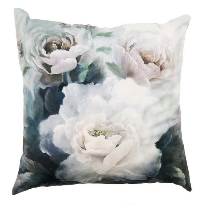 White and Pink Floral cushion cover