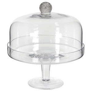 Wide Silver Diamante Cake Stand nationwide delivery www.lilybloom.ie