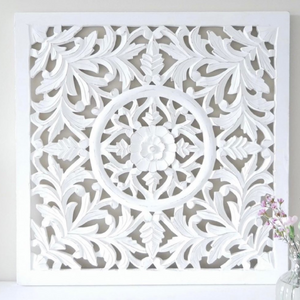 Wooden Wall Panel White Square  nationwide delivery www.lilybloom.ie