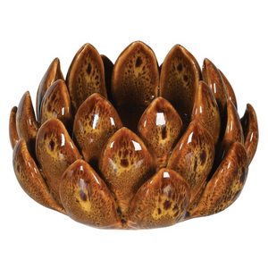 _Yellow Leafy Artichoke Candle Holder nationwide delivery www.lilybloom.ie