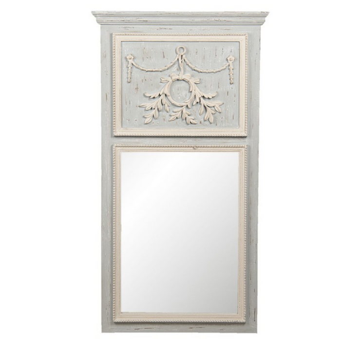 grey wood rectangle mirror wall mounted mirror