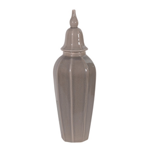 small grey lidded urn nationwide delivery www.lilybloom.ie