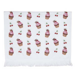 white cupcake tea towel nationwide delivery www.lilybloom.ie